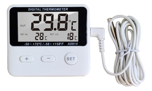 Termómetro Con Sensor De Sonda Digital Lcd, Tanque De Agua,