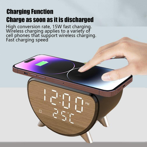 Reloj Con Carga Inalámbrica Base De Carga Inalámbrica Con Pa