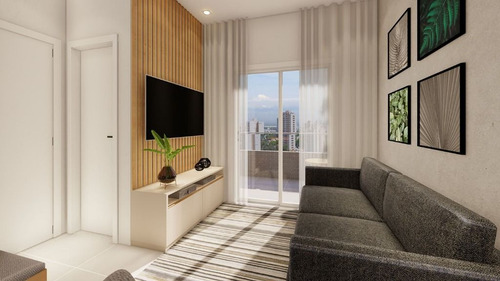 Imagem 7 de 12 de Apartamento Em Construção Com 2 Dormitórios À Venda, 56 M² Por R$ 230.000 - Mirim - Praia Grande/sp - Ap3802