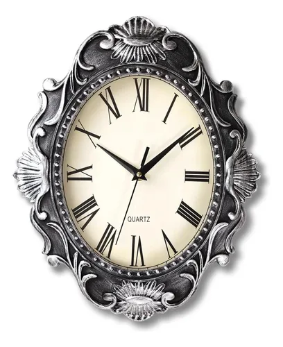 Ayrely® Reloj De Pared Rústico Ovalado De 14 Pulgadas, De De