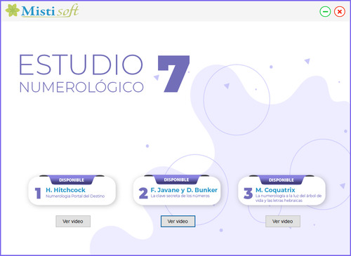 Estudio Numerológico 7 -los 3 Módulos- Software Numerológico