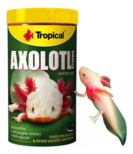 Tropical Axolotl Sticks 135g Ração Extra Premium Anfíbios Aq