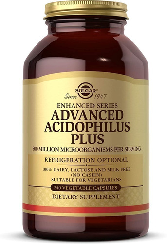 Solgar | Adv Acidophilus Plus | 500 Million | 240 Veg Caps