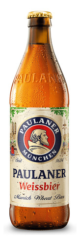 Caja Cerveza Paulaner Weissbier Botella 500cc X 10 Unidades
