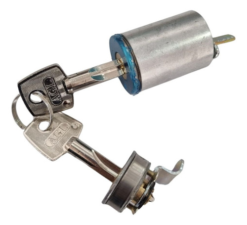 Cilindro Para Fechadura Elétrica Agl Tetra 42mm Cor Prateado