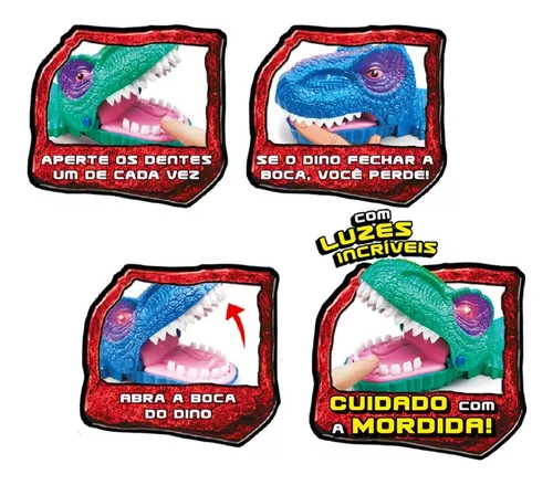 Brinquedo Jogo Dino Desafio Dentista Morde Dedos Infantil