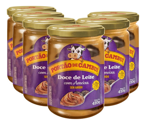 Doce De Leite Com Ameixa Portão Do Cambui 410g (6 Potes)