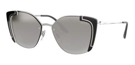 Prada 0pr 59vs Plata/negro/ivory/gradient Grey Bcgd1