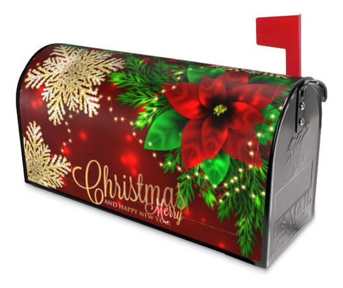 Fundas Magnéticas Para Buzón De Navidad, Diseño Copos Nieve,