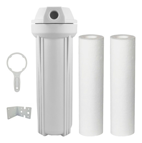 Kit Filtro Caixa Dágua Cavalete 9 3/4 +1 Polipropileno Liso Cor Branco Sem Voltagem