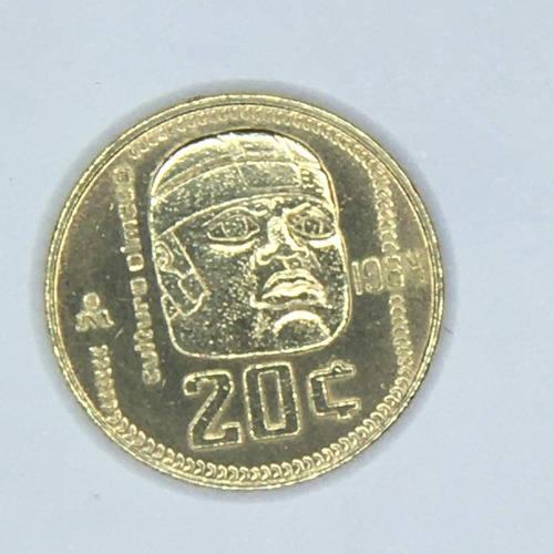 Moneda 20 Centavos 1984 Olmeca