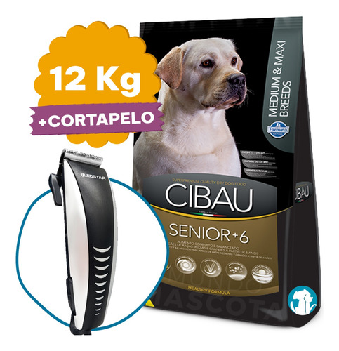 Cibau Comida Perro Senior Raza Med Y Grande 12 Kg + Regalo