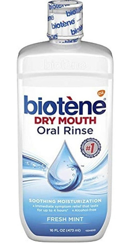 Biotene Dry Mouth Enjuague Oral, Menta Fresca 16 Oz