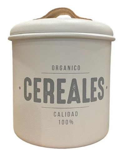 Tarro Cereales Blanco Diseño Y Deco