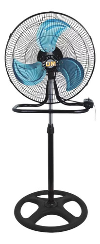D&m Ventilador 18 Pulgadas Acero De Piso 3 En 1 Con 3 Aspas