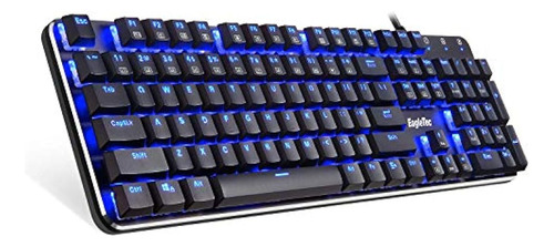 Eagletec Teclado Mecánico Para Videojuegos, Color Marrón.