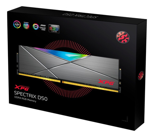 Memoria RAM Spectrix D50 gamer color tungsten grey  8GB 1 XPG AX4U32008G16A-ST50