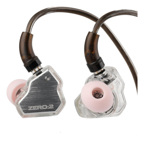 Monitor Intraural Linsoul 7hz X Crinacle Zero:2 Plateado Con