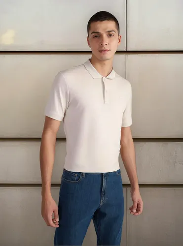 Polera Smooth Slim Beige Calvin Klein