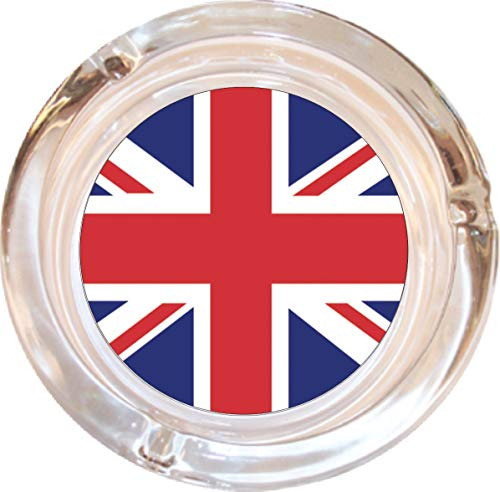 Cenicero De Vidrio Union Jack - Redondo De 4 