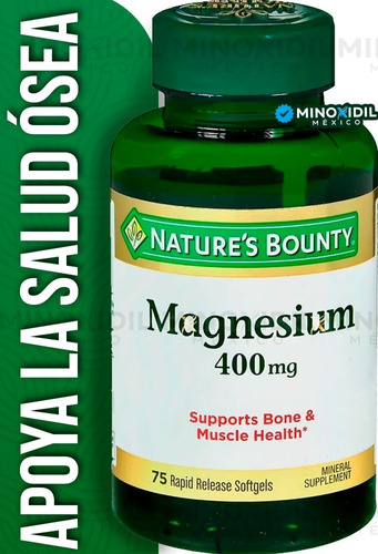 Magnesio Magnesium Oxido 400mg Absorción Rapida 75 Softgels