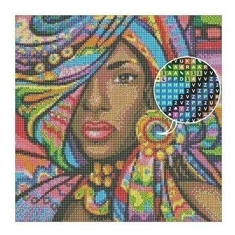 Imagen 3 de 4 de 5d Diamond Painting Africa 40 X 50 Cms Diam Cuadrados