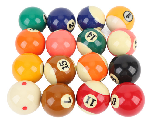 Juego De Billar Estándar De 16 Piezas De Resina De 57,2 Mm P