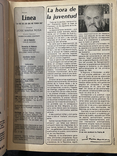 Línea 24 / Julio 1982 / Pepe Rosa / Revisionismo (Usado)