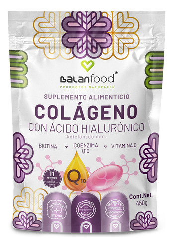 Colageno Con Ácido Hialuronico Biotina Vitamina C Coenzima Sabor Sin Sabor