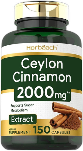 Ceylon Canela 2000 Mg Horbaach 150 Cápsulas