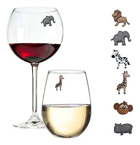 Encantos Del Vino Animales Conjunto De 6 Safari Temáticas Ma