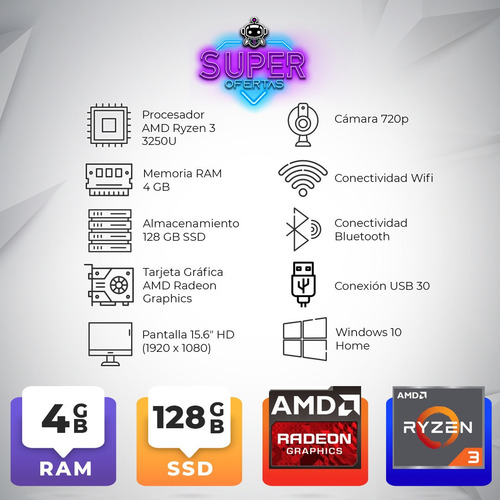 Imagen 3 de 10 de Lenovo Ryzen 3 = I3 I5 + Tarjeta Video + Full R E G A L O S