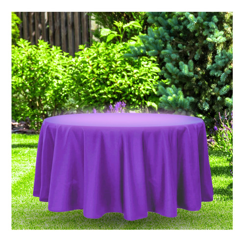10 Manteles Redondos De Color 2.90 Diámetro Piezas Morado Mantel Redondo