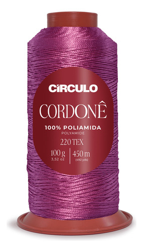 Fio Cordonê Circulo 100g 450mts Cor 6185 Pink