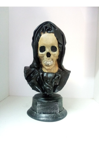 Figura Santa Muerte Busto Escultura En Plastico Y Resina 