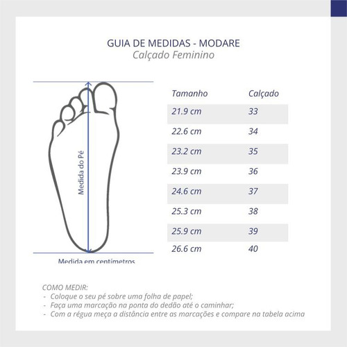 Modare Salto Baixo 7072-107 Feminino
