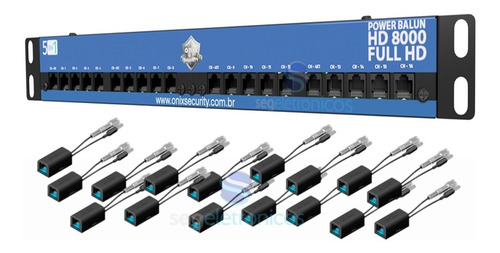 Power Balun Hd 8000 Rack 19 16 Canais Onix Security Tf