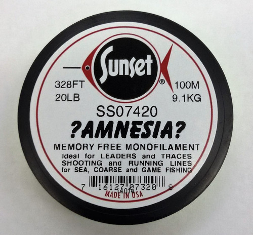 Nylon Amnesia Baja Memoria Pesca Sutura 20lbs Varios Colores