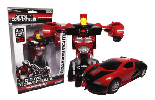 Ditoys Convertibles Collision Fighters Rojo