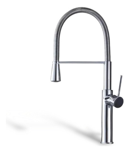 Llave Monomando Lava Platos Chrome Spring Flexible Bronce Fk