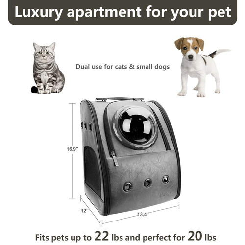 Petrip Mochila Para Perros Y Gatos, Mochila Para Gatos Gr