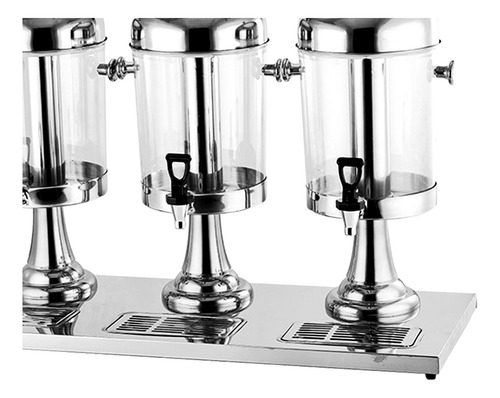Dispensador De Bebidas, Botella Sellada Con Grifo Plata 24l