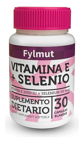 Vitamina E 1000iu + Selenio 50mcg Fylmut X 30 Capsulas