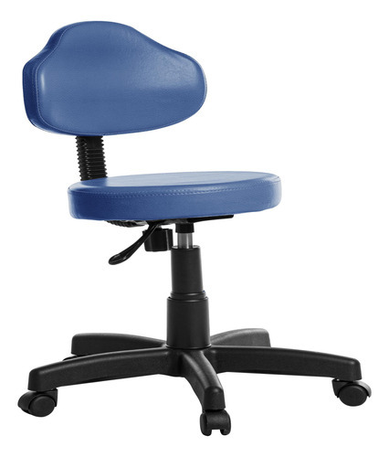 Cadeira Mocho Giratoria Plus Revestimento Viena Azul