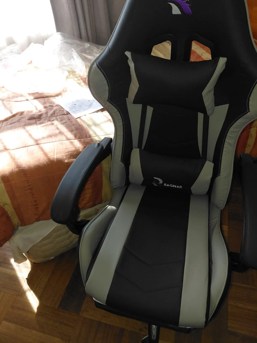 Foto real de Silla Gamer De Escritorio Marca Ragnar® Odín Xz-1000 Gris