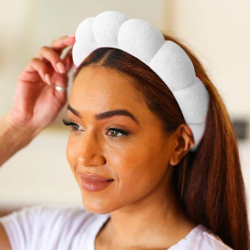 Juego De Diademas De Spa Lavarse La Cara Esponja Maquillaje