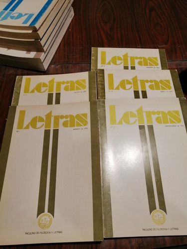 Letras Revista Filosofía Y Letras 1981-82 (5 Números) 