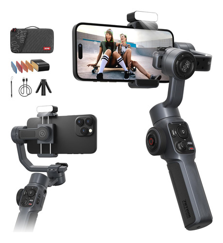 Zhiyun Smooth - Gimbal De Teléfono Combinado De 5 Ejes, Es. Color Negro