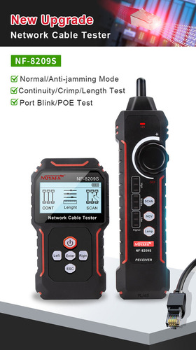 . La Pantalla Lcd Noyafa Nf-8209s Poe Wire Checker Mide La