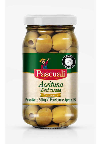 Aceituna Deshusada 500g Pascuali Cj 24 - g a $32